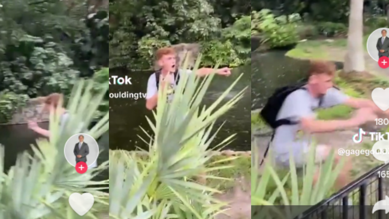 screenshots from TikTok prank video