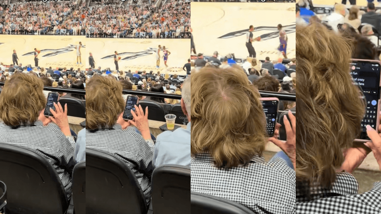 screenshots from TikTok video of racist spurs fan