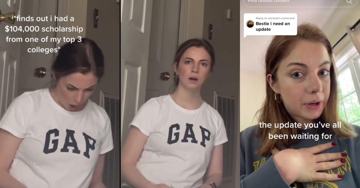 screenshots from TikTok videos 