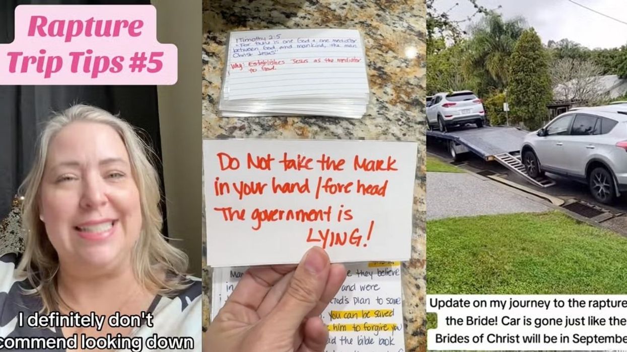 Screenshots from TikToks about the September 23 Rapture prediction