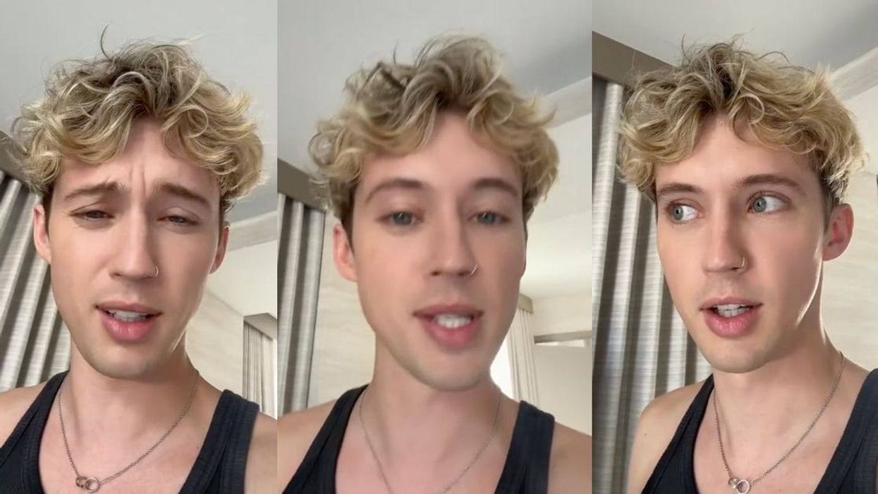 Screenshots from Troye Sivan's TikTok
