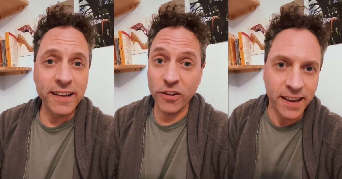 Screenshots from TV writer Michael Jamin's TikTok video