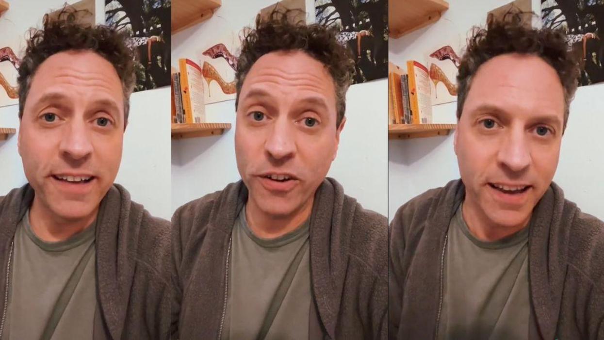 Screenshots from TV writer Michael Jamin's TikTok video