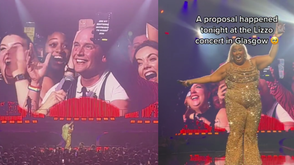 screenshots from Twitter and TikTok videos of the proposal