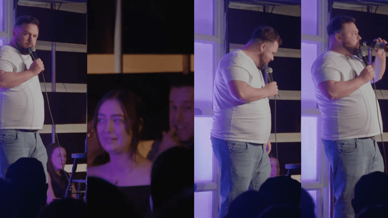 screenshots from video from comedian Ben Bankas