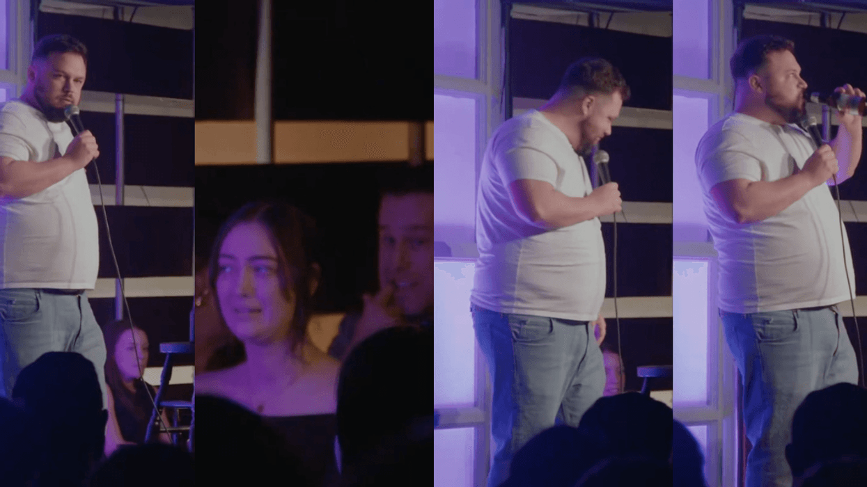 screenshots from video from comedian Ben Bankas
