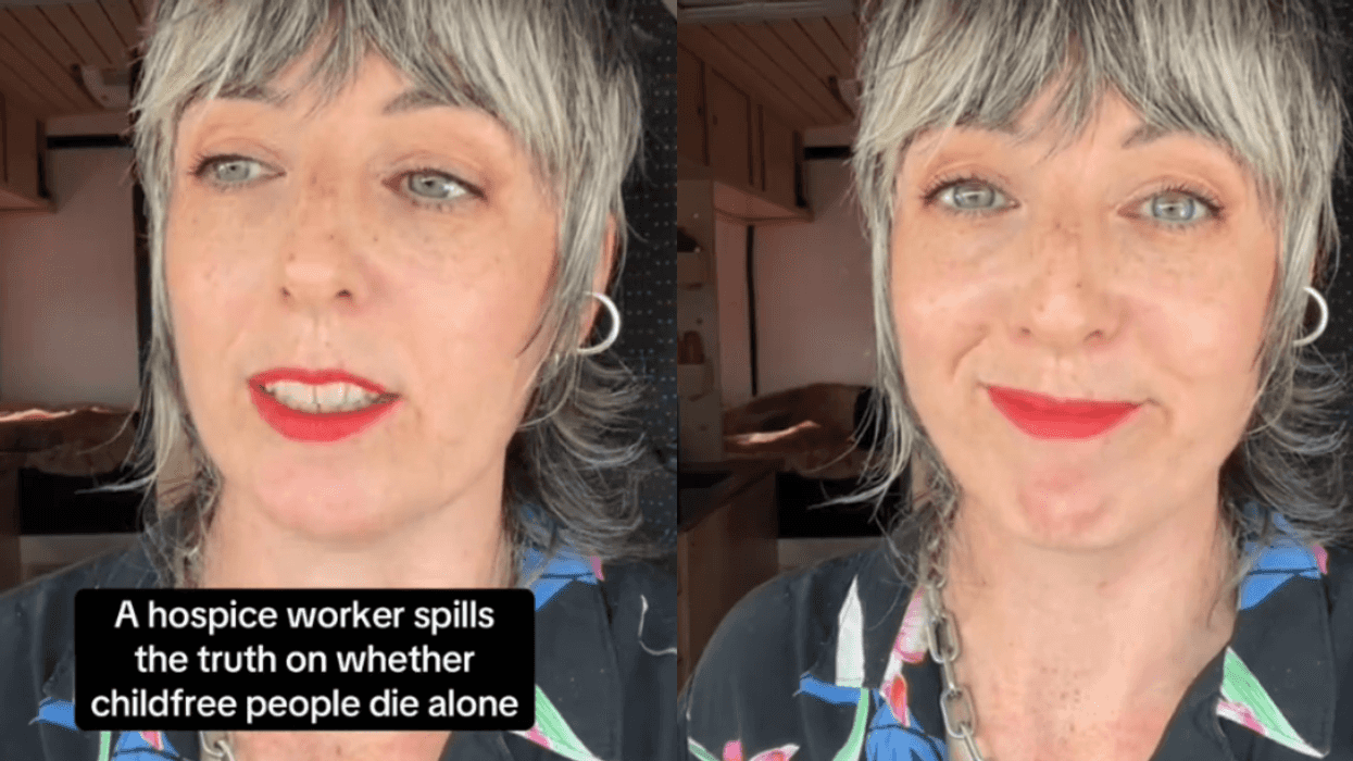 Screenshots from @wearechildfree's TikTok video