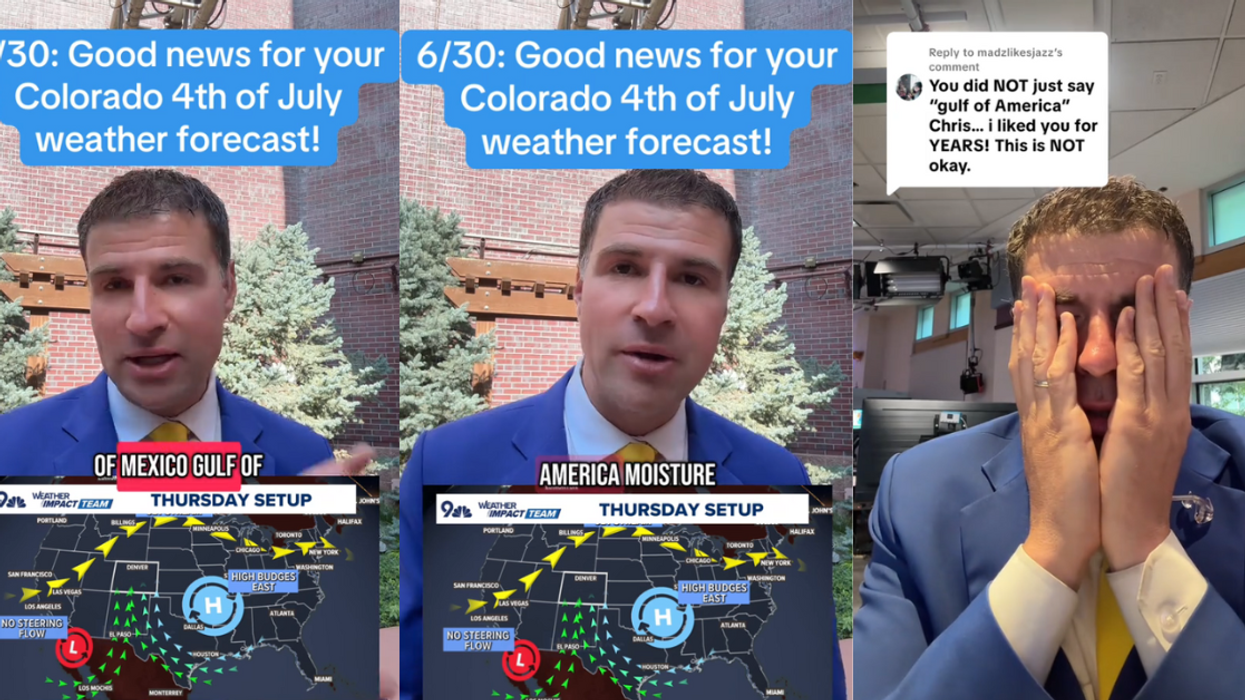 Screenshots from @weatherchris's TikTok videos