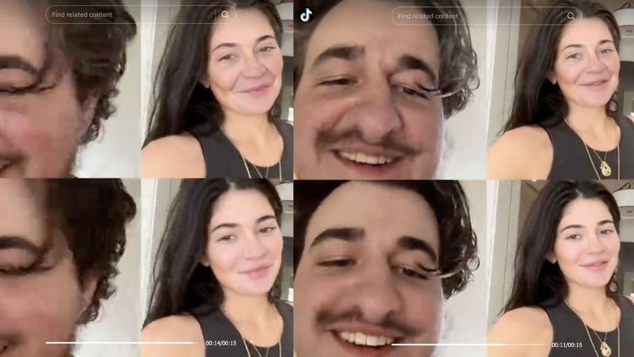 Screenshots from @zaczonca's TikTok video duet with Kylie Jenner