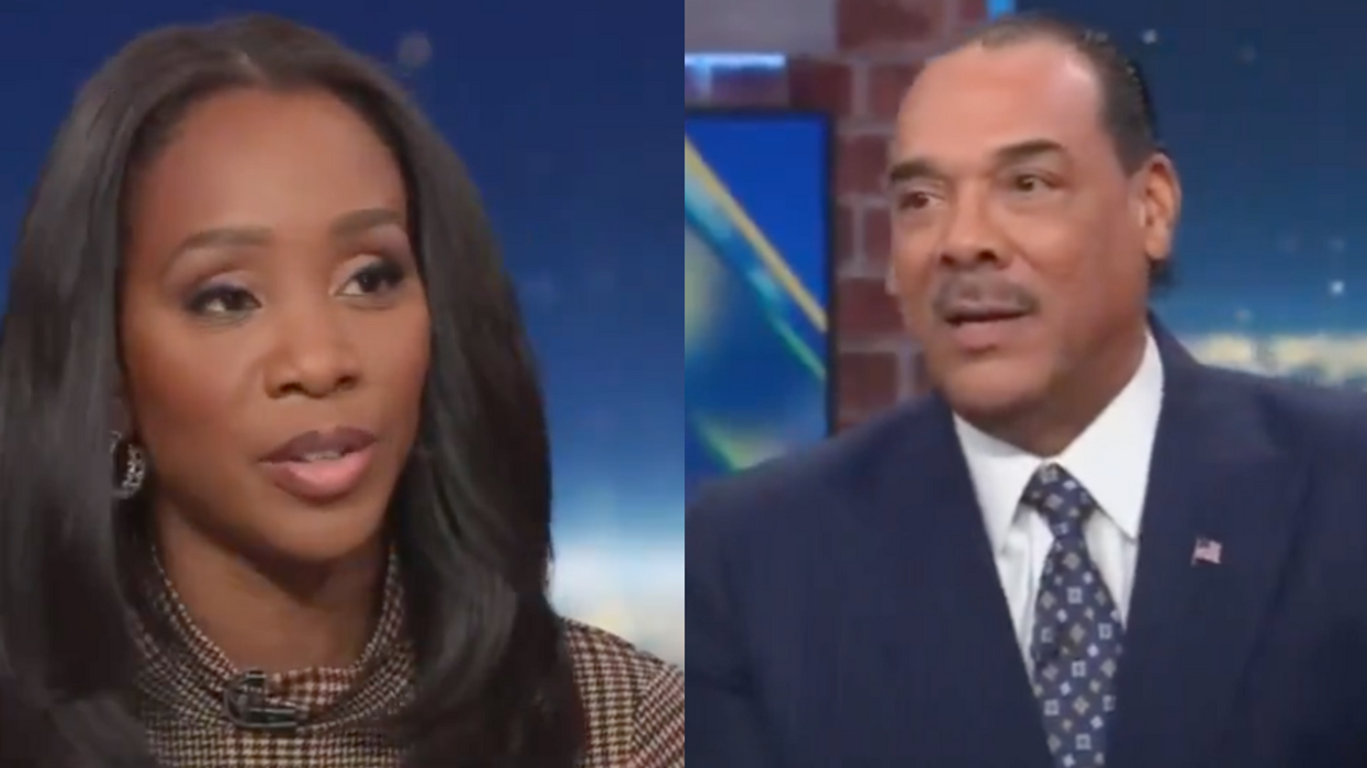 Screenshots of Abby Phillip and Bruce LeVell