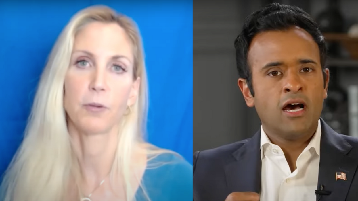 Screenshots of Ann Coulter and Vivek Ramaswamy