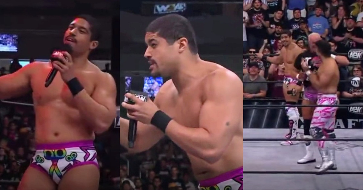 screenshots of Anthony Bowens on TNT's AEW "Rampage"