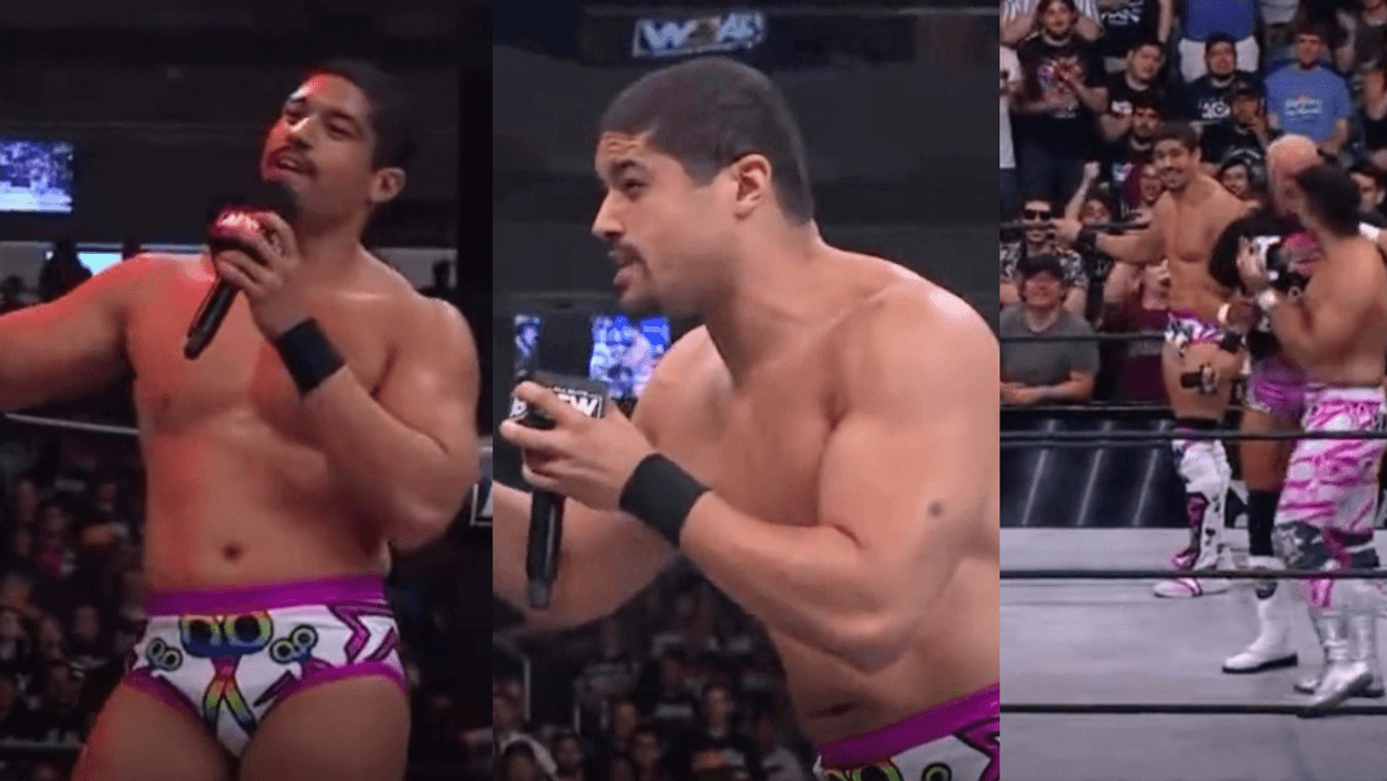 screenshots of Anthony Bowens on TNT's AEW "Rampage"