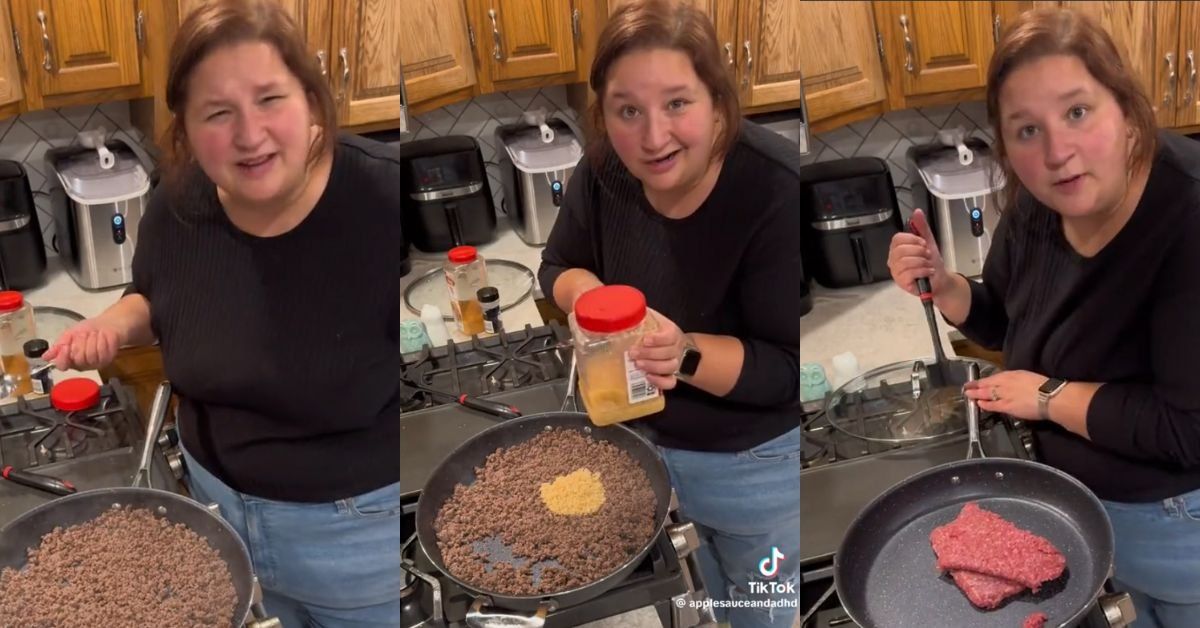 Screenshots of @applesauceanddadhd's TikTok video