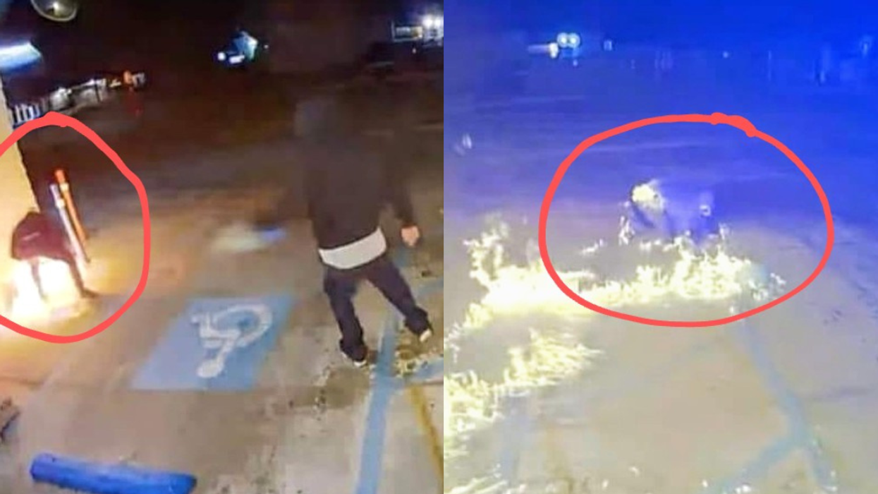 screenshots of arsonists from Ring video