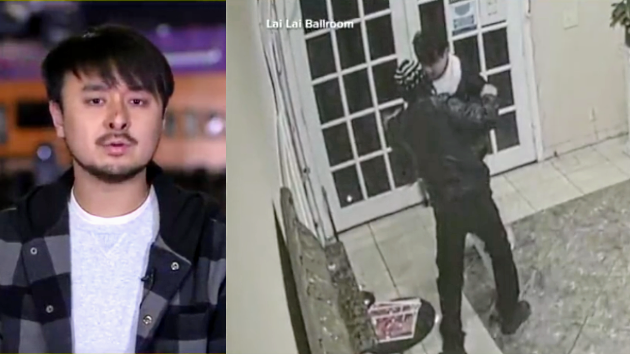 screenshots of Brandon Tsay and Monterey Park gunman