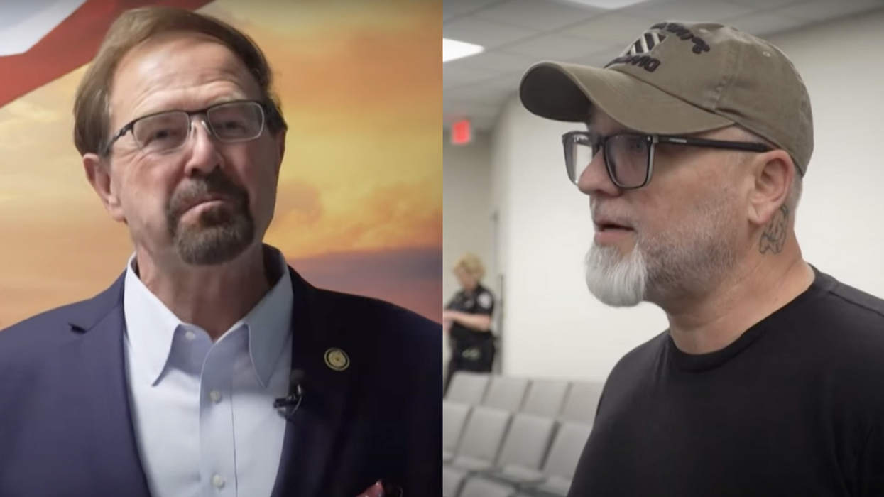 Screenshots of Chuck Edwards and Jay Carey