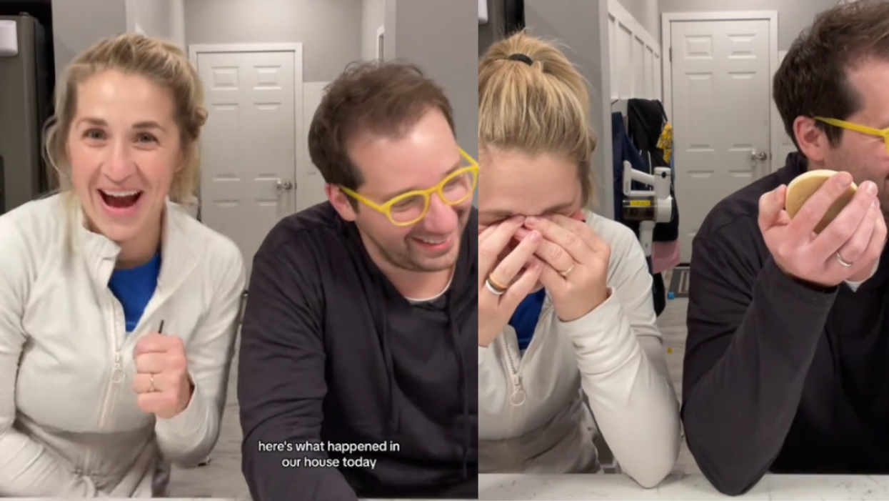 Screenshots of couple from TikTok video