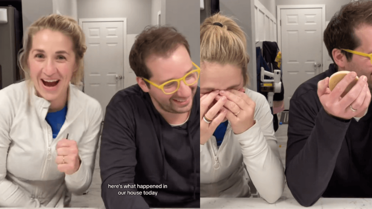 Screenshots of couple from TikTok video