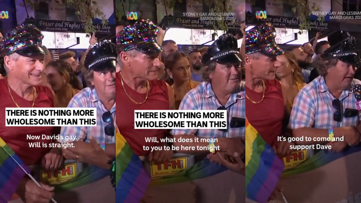 Screenshots of David and Will in @abciview's TikTok video