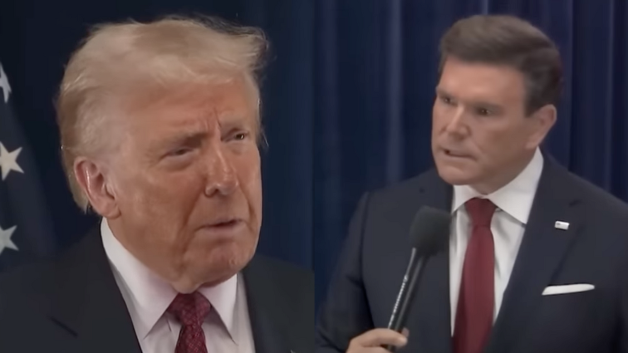 Screenshots of Donald Trump and Bret Baier