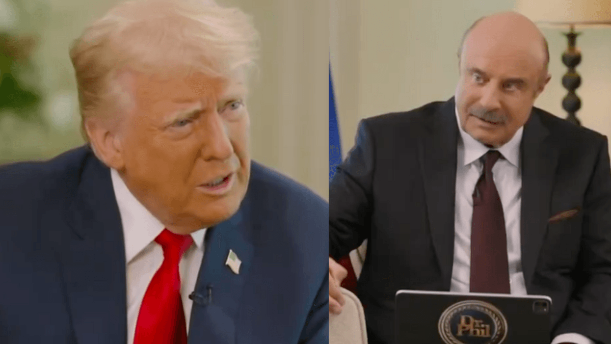 Screenshots of Donald Trump and Dr. Phil