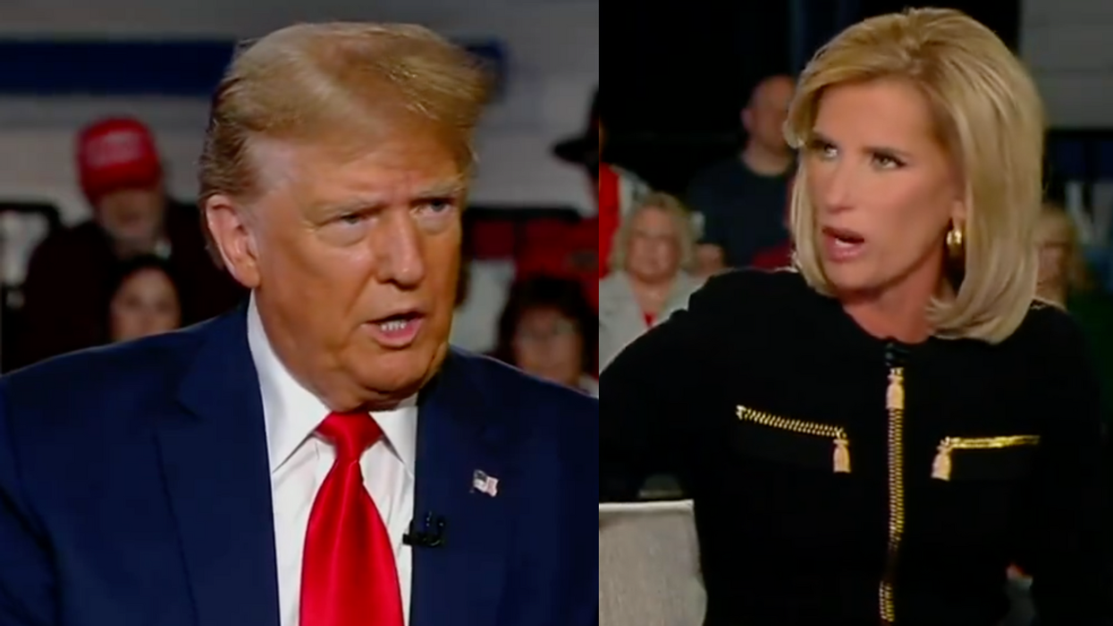 Screenshots of Donald Trump and Laura Ingraham
