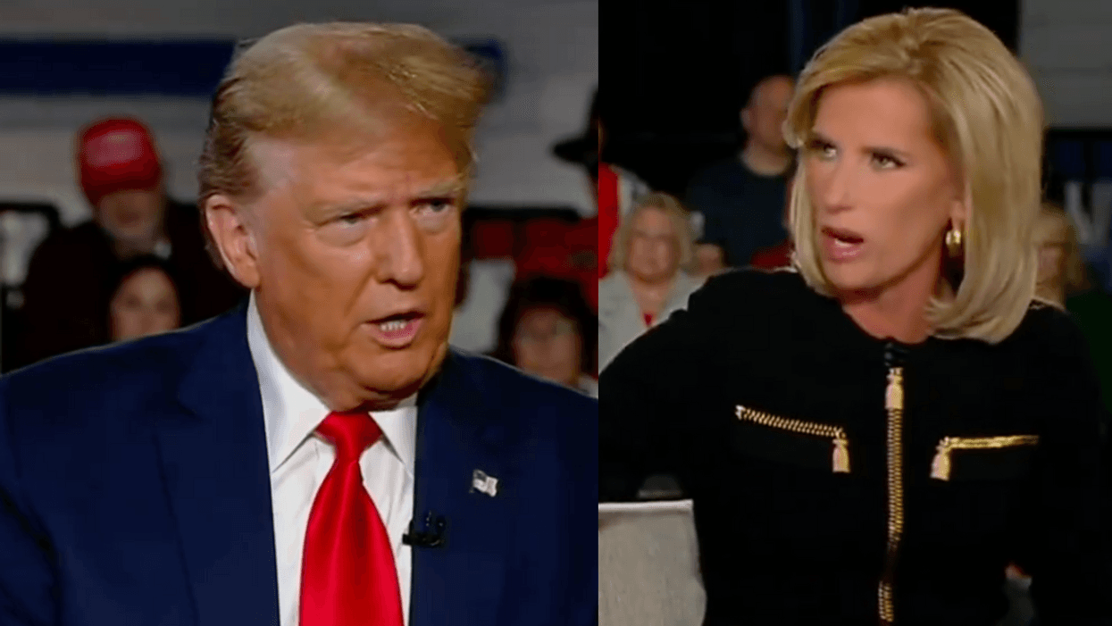 Screenshots of Donald Trump and Laura Ingraham