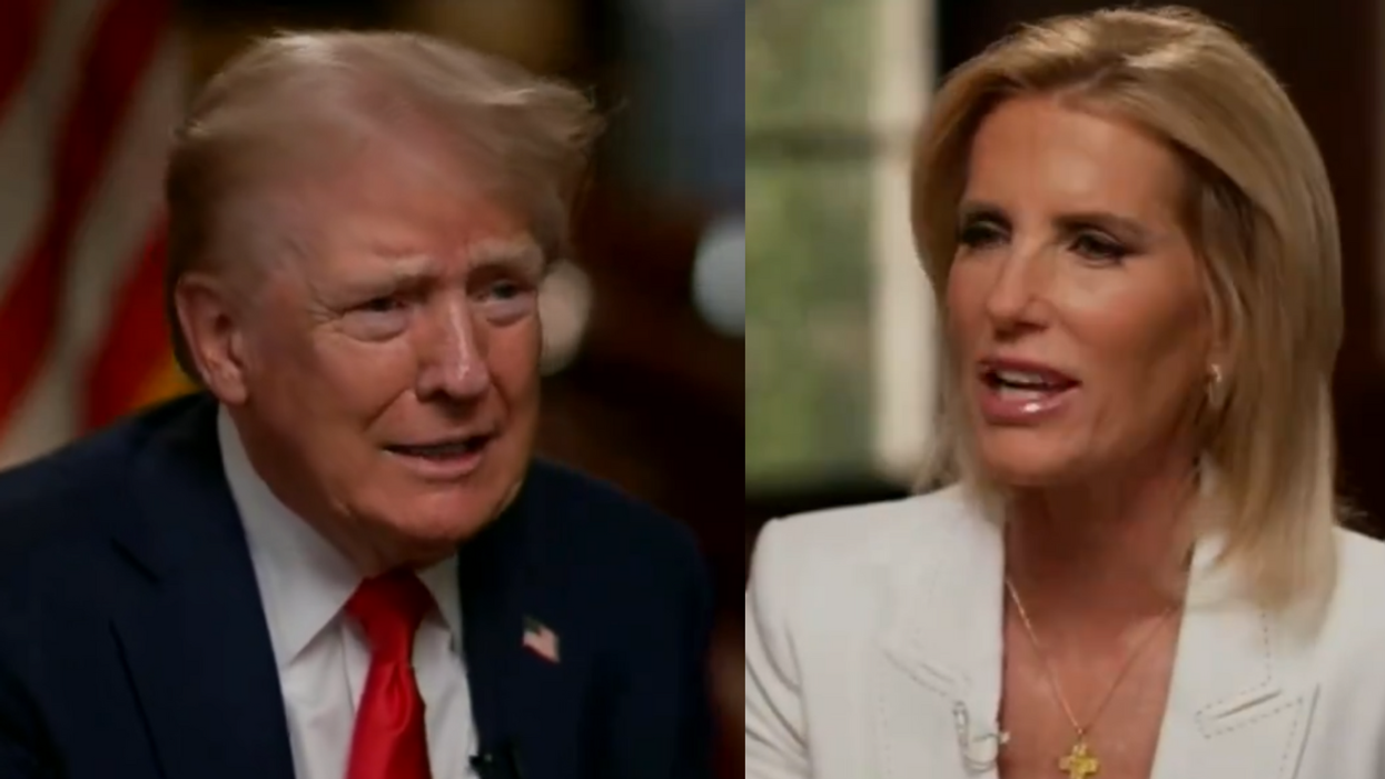 Screenshots of Donald Trump and Laura Ingraham