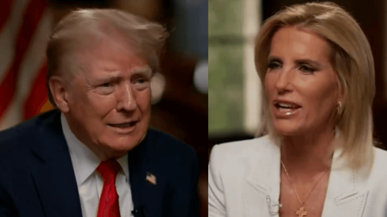 Screenshots of Donald Trump and Laura Ingraham