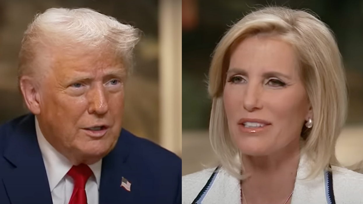 Screenshots of Donald Trump and Laura Ingraham