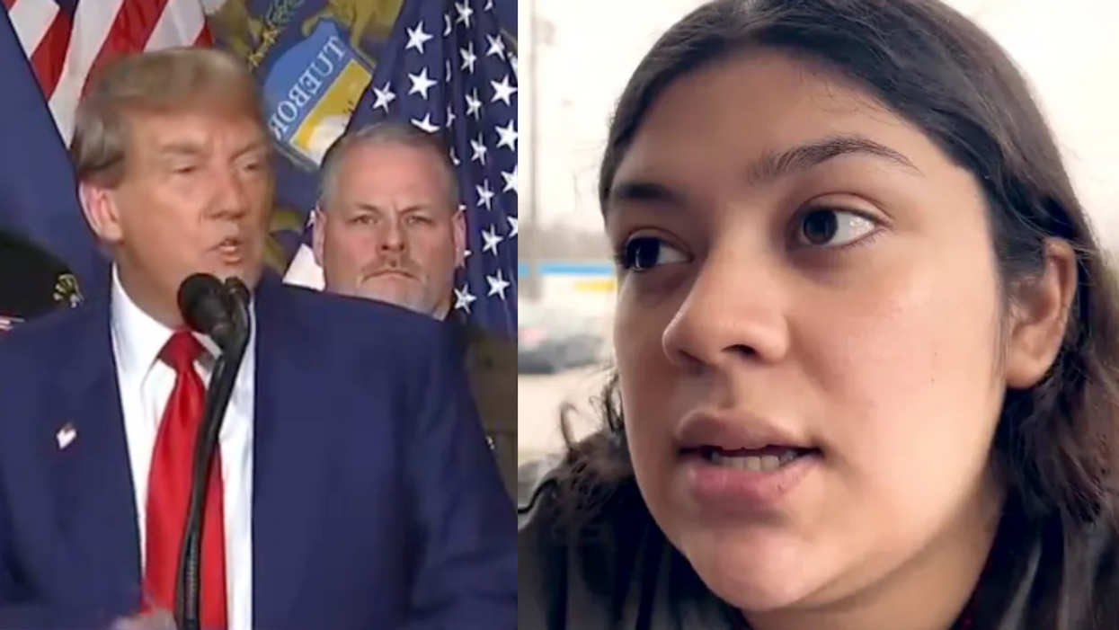 Screenshots of Donald Trump and Mavi Garcia