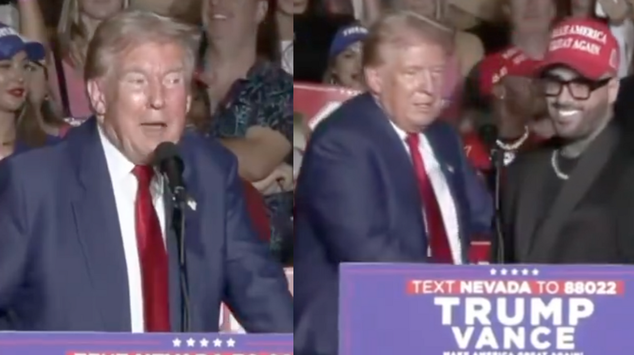 Screenshots of Donald Trump and Nicky Jam