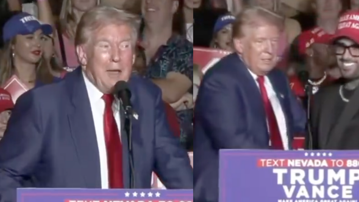 Screenshots of Donald Trump and Nicky Jam