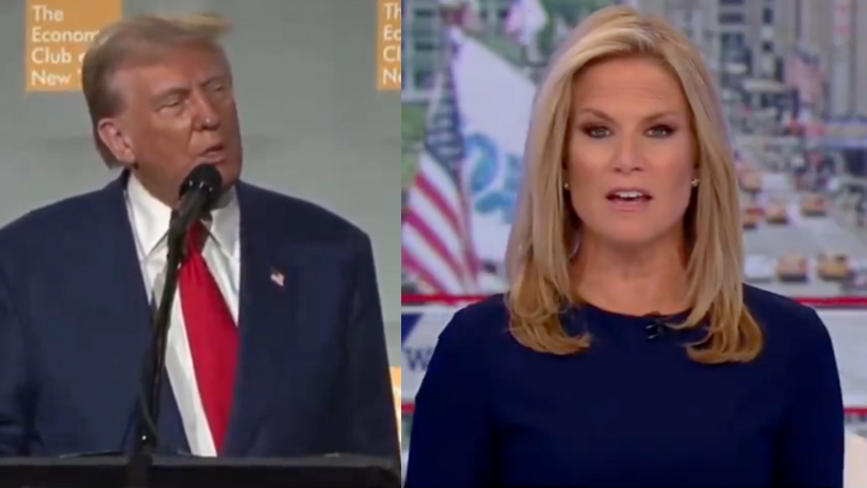 Screenshots of Donald Trump and Shannon Bream