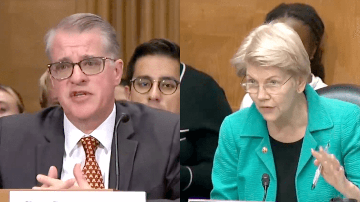 Screenshots of Dr. Christopher Phelan and Elizabeth Warren