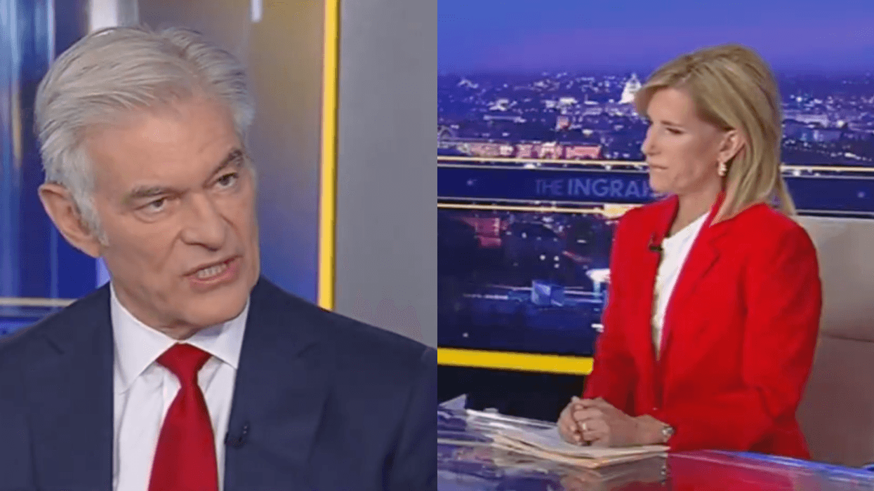 Screenshots of Dr. Mehmet Oz and Laura Ingraham