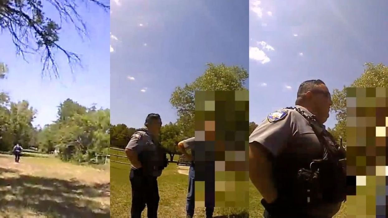 Screenshots of Enid Police officer's bodycam footage