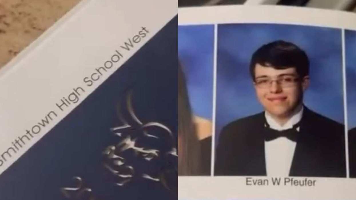 Screenshots of Evan Pfeufer's yearbook