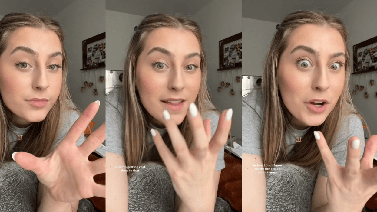Screenshots of Grace Lemire from TikTok video