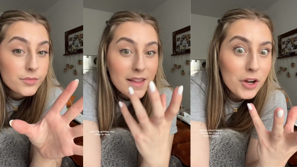 Screenshots of Grace Lemire from TikTok video