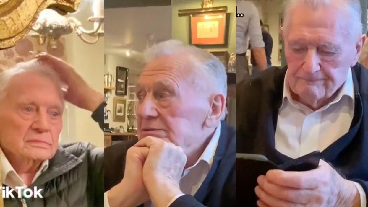 Screenshots of @grandadjoe1933 waiting for his date