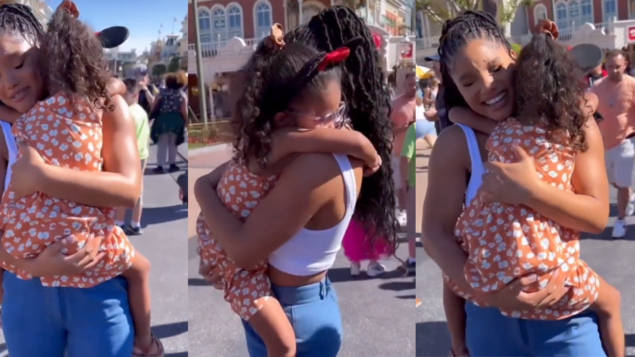 Screenshots of Halle Bailey and Mila Rose