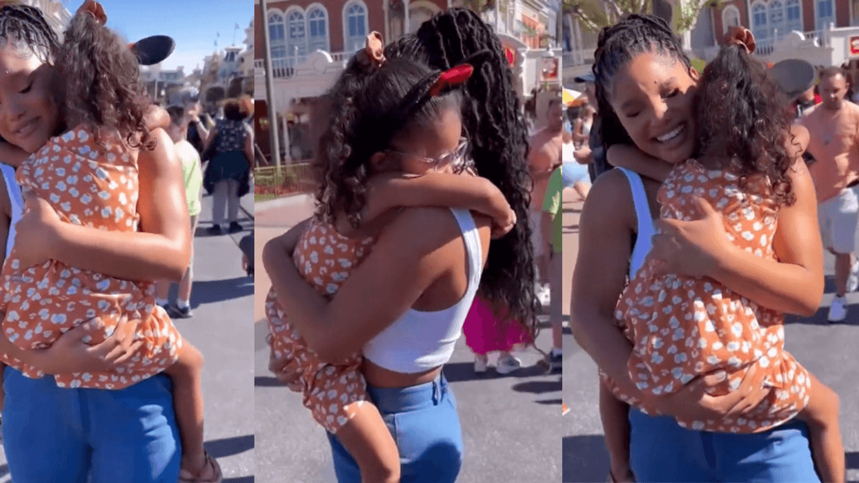 Screenshots of Halle Bailey and Mila Rose