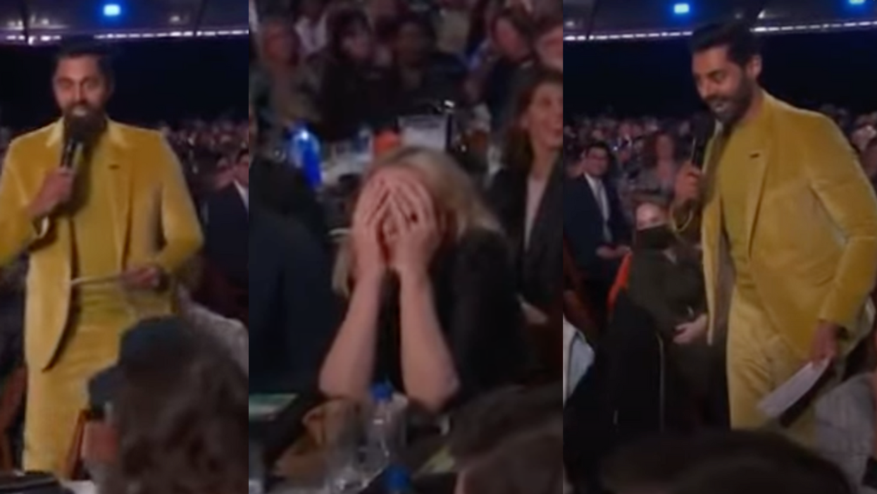 Screenshots of Hasan Minhaj and Cate Blanchett