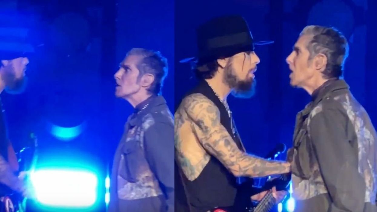 Screenshots of Janes Addiction singer Perry Farrell and guitarist Dave Navarro