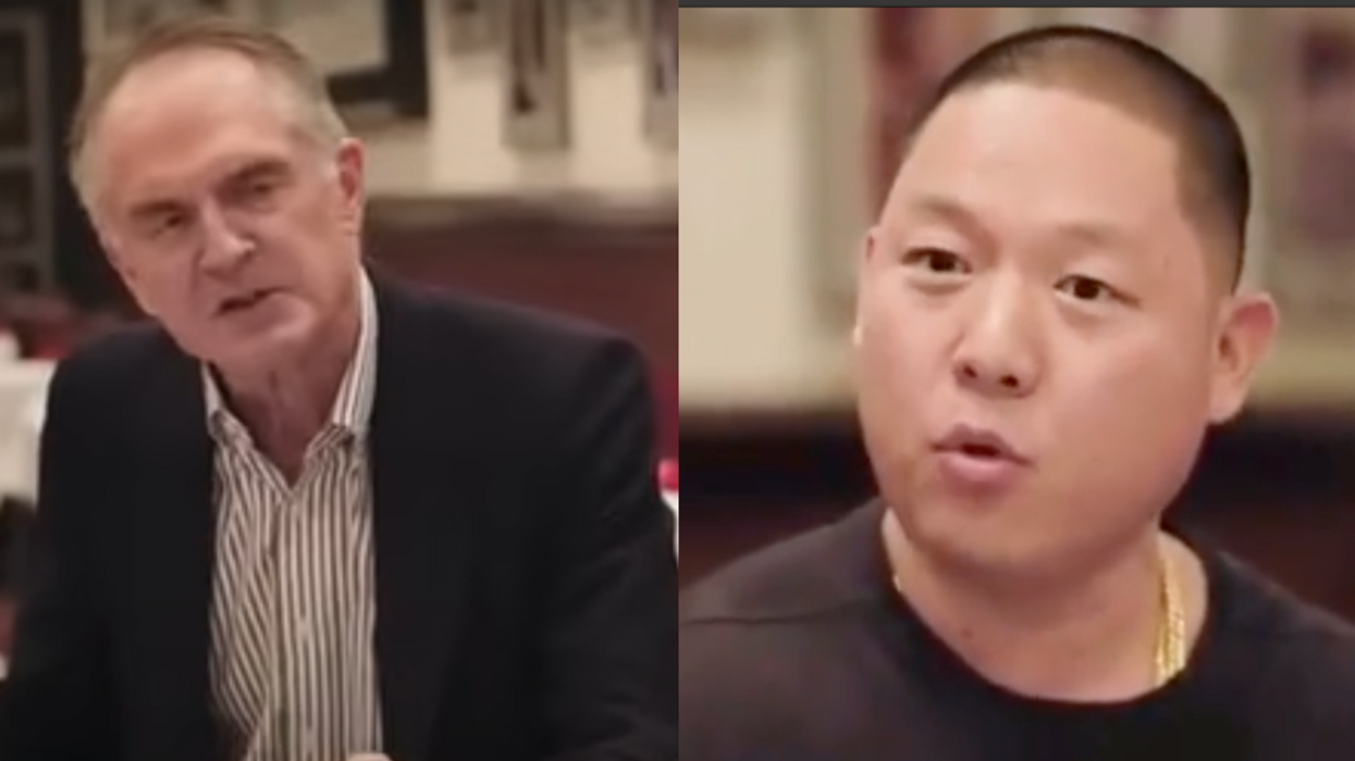 Screenshots of Jared Taylor and Eddie Huang