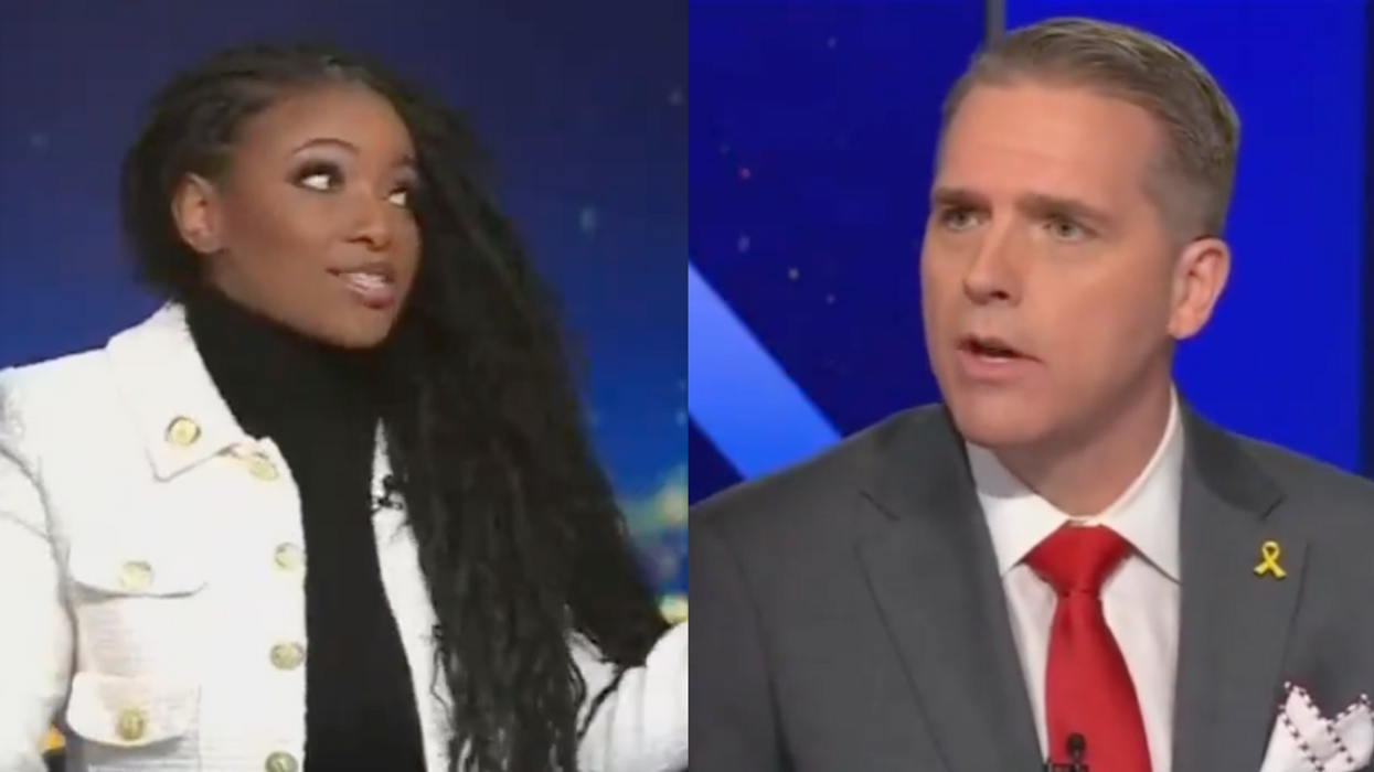 Screenshots of Jasmine Crockett and Scott Jennings