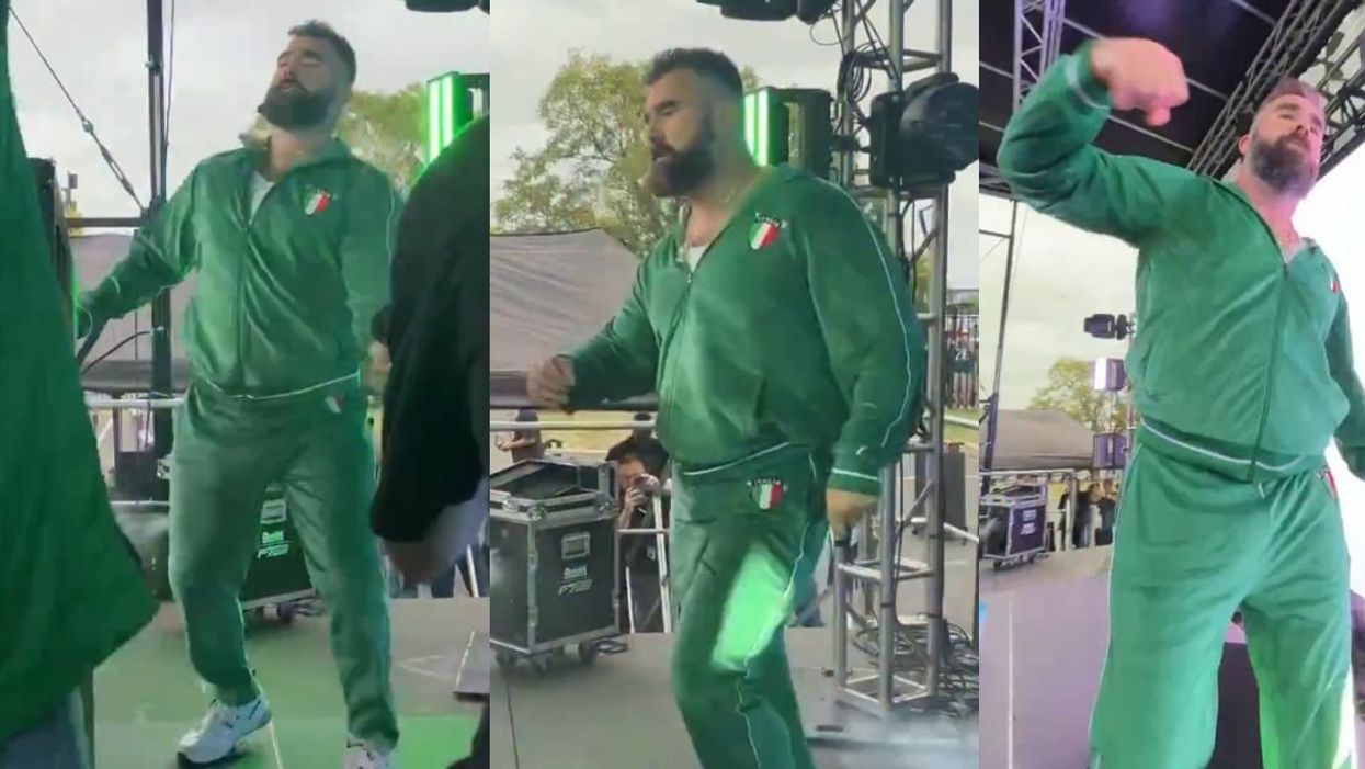 Screenshots of Jason Kelce dancing