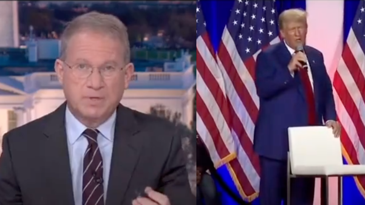 Screenshots of Jeffrey Goldberg and Donald Trump